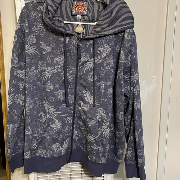 NWT Johnny Was Bluma Modern Zip Up Hoodie - Picture 4 of 13